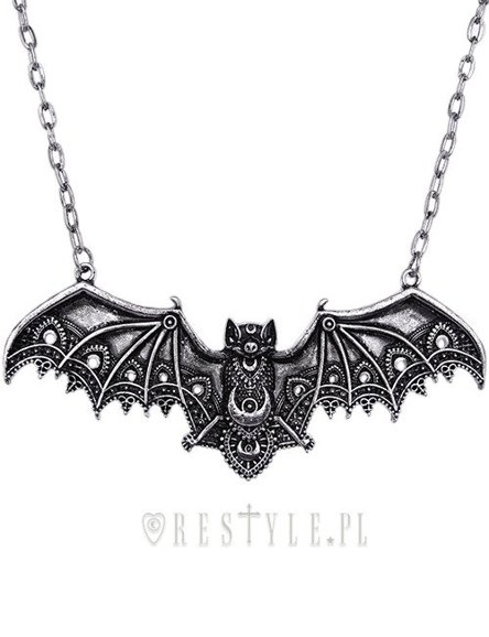 Bat pendant, Lace wings, gothic necklace "LACE BAT SILVER PENDANT"