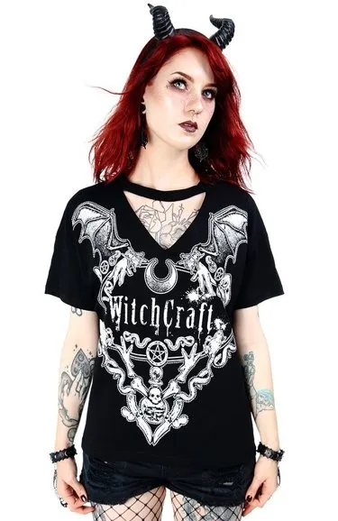 Black gothic choker top Witchcraft