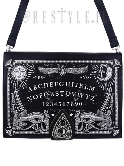 Black gothic, occult handbag, spirit board, planchette "OUIJA BOARD BAG" 