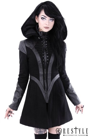 Gothic style black coats from Restyle.pl