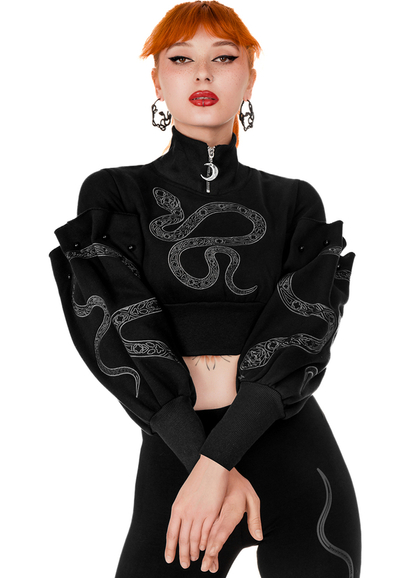 CATHEDRAL SNAKE CROPPED SWEATSHIRT