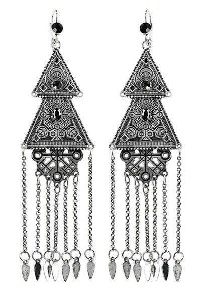 Gothic earrings: black and silver earrings from Restyle.pl shop