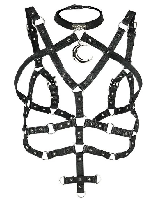 MOON HARNESS gothic body belt with a crescent