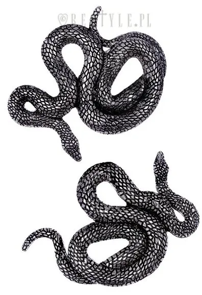 Pair of serpentine clips, occult jewellery "SNAKES HAIRCLIPS"