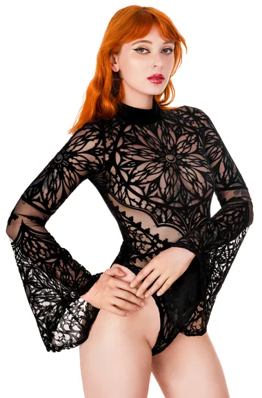 ROSARIUM BODYSUIT Body with a gothic rosette