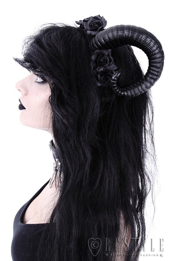 SINISTER HEADBAND Restyle Gothic Headpiece Satan Horns 