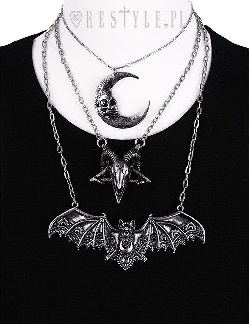 Silver Gothic Lace Pendant Necklace
