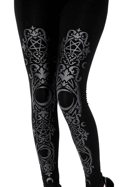 Gothic Tights for Women, Skull Bat Moth Pattern on Black Semi-opaque Tights  for Women, Alternative Pagan Clothing 