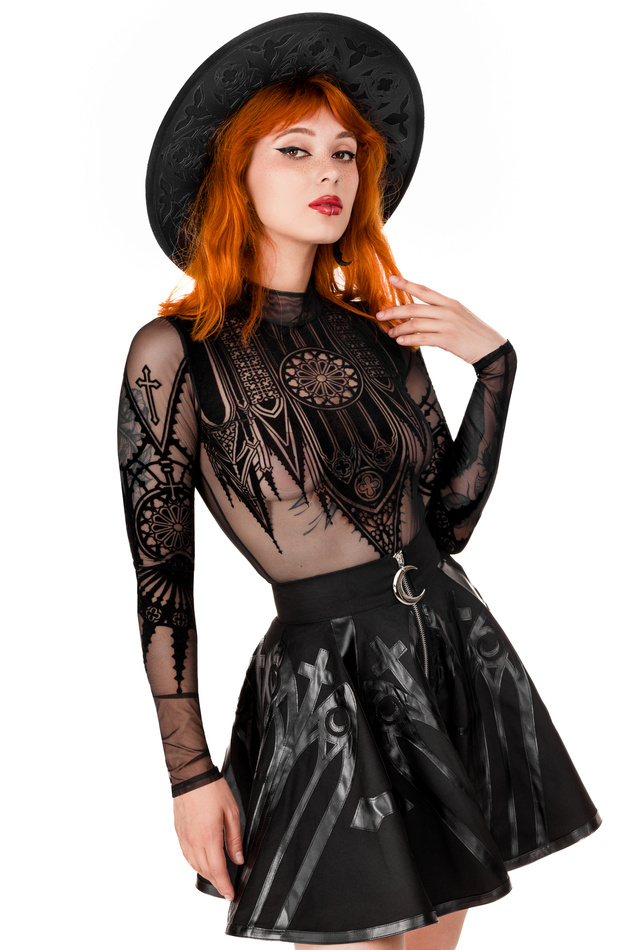 Naked Wardrobe long sleeve lace up front bodysuit in black