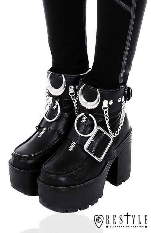 black gothic heels