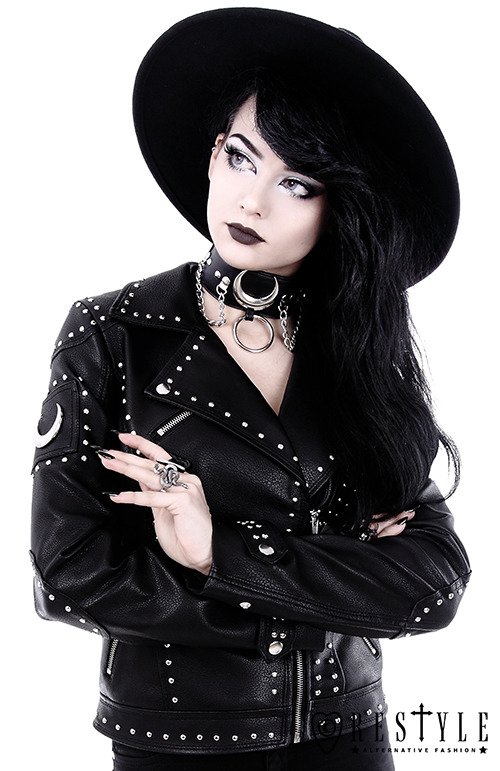 Restyle Iron Moon Collar Black Goth Punk Emo Gothic Adult Womens Necklace  Choker