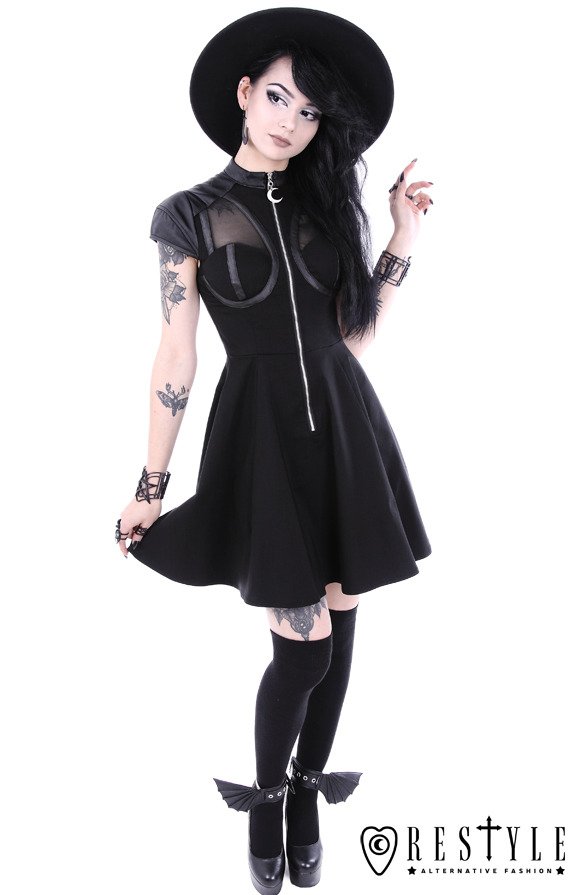 black gothic witch dress