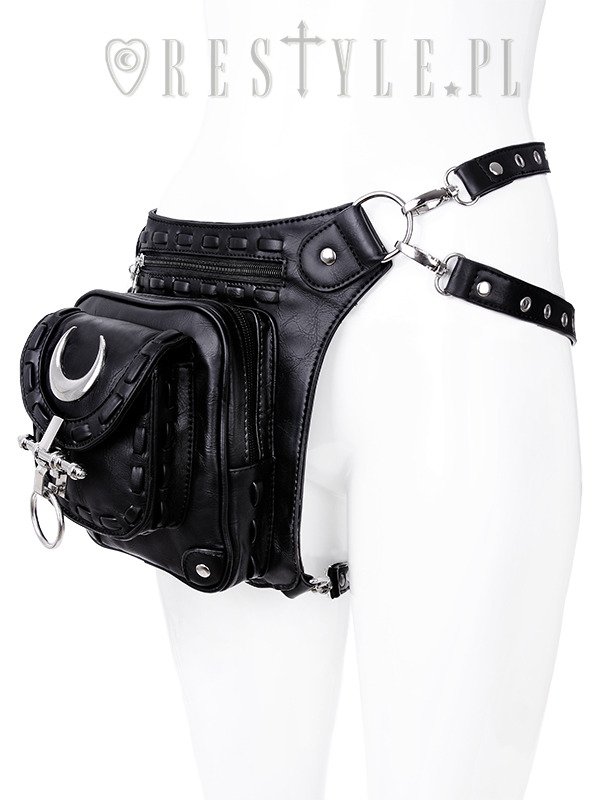 Small Gothic Leather Belt Pouch
