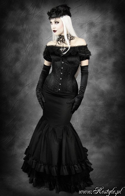 gothic cameo underbust corset with crow DARK RAVEN