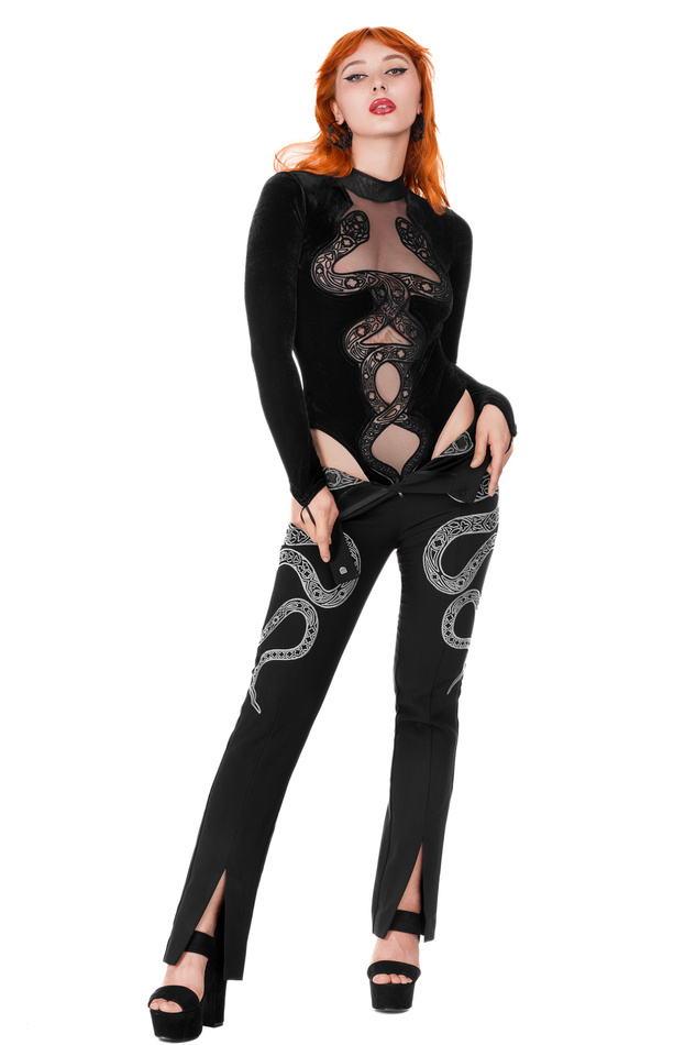 Restyle Cathedral Snake Gothic Cotton Leggings