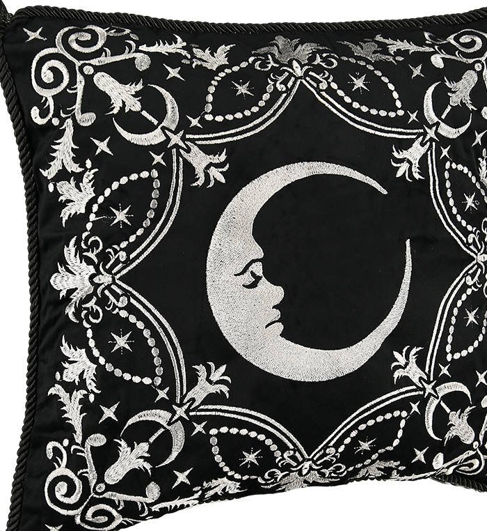 CRESCENT CUSHION Gothic pillowcase with moon and stars - Restyle