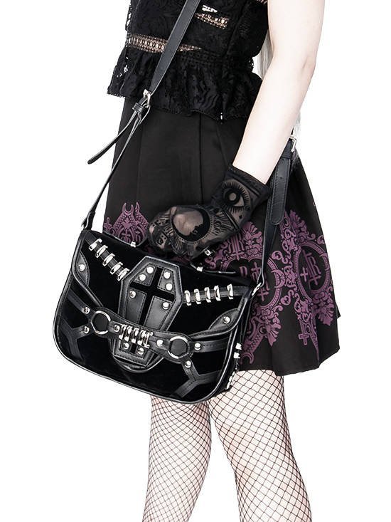 New Novelty Coffin Shape Purses and Handbags for Women Gothic