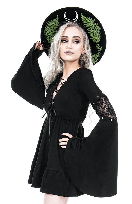 Eden Black Cotton Floaty Dress - Restyle