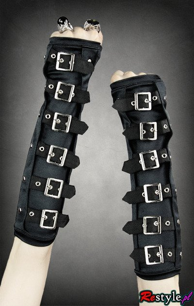 leather gloves with buckle