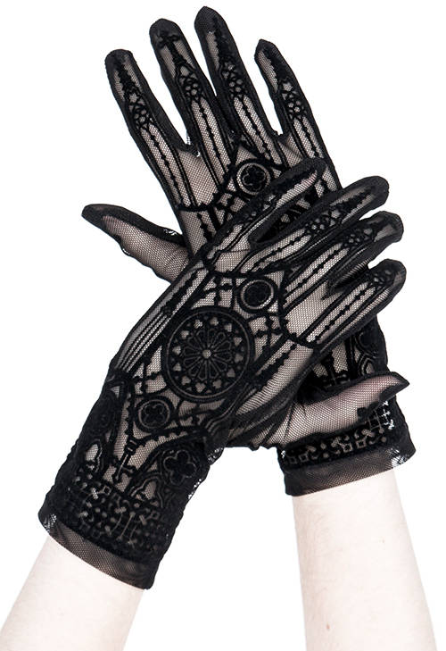Gothic Elegant Lace Up Gloves