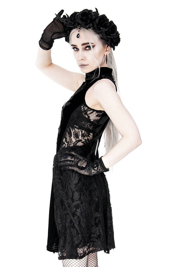 High Neck Gothic Lace Dress with a crescent - Restyle