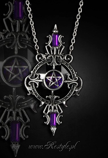 eng_pl_Round gothic pendant MYSTIC MIRROR pentagram 967_1
