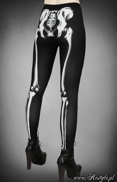 Skeleton leggings bones trousers horror pants - Restyle