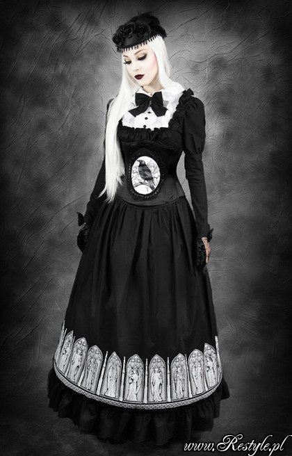 Black Satin Halter Neck Design Underbust Corset Gothic Costume