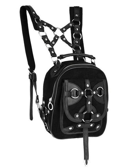 Bellatrix Small Gothic Backpack with a harness 
