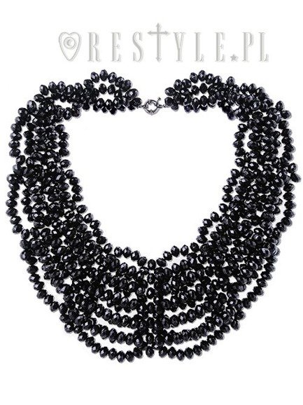 Black beaded necklace, gothic choker, spiderweb "LAURA CHOKER"