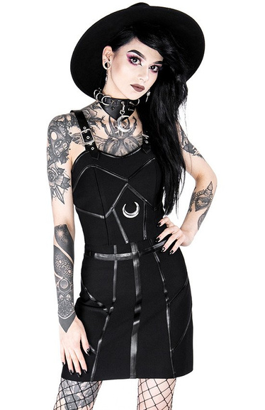 Black gothic BANDAGE MOON TOP - Restyle