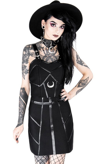 Black gothic BANDAGE MOON TOP - Restyle