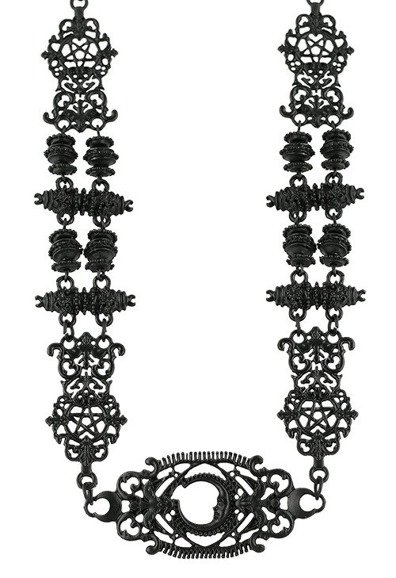 Black gothic baroque Fortune Teller Black Necklace