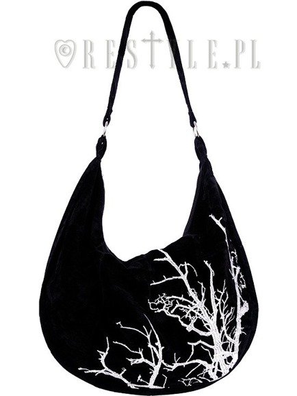 One Handle Hobo Bag Black Embroidered Shoulder Bag Boho Bag 