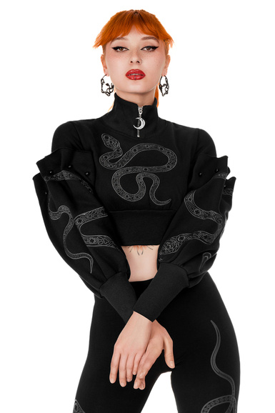 CATHEDRAL SNAKE CROPPED SWEATSHIRT