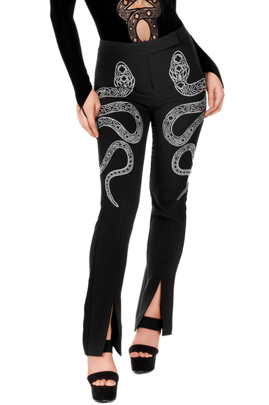 CATHEDRAL SNAKE EMBROIDERED TROUSERS