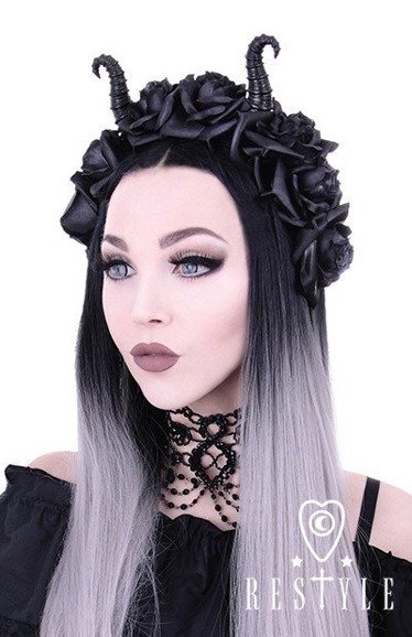 Gothic Wreath, Maleficent headpiece Diabolical & Roses headband