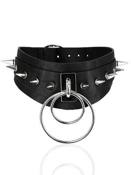 Gothic choker DOUBLE SPIKED CHOKER