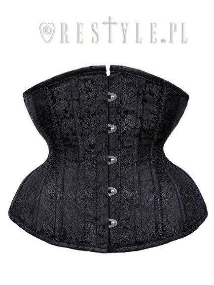 Gothic corset, hourglass shape, sturdy "CU10 Black Brocade Underbust"