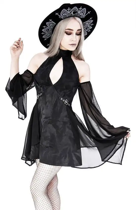 Halterneck Floaty Fairy Acid Wash Tunic 