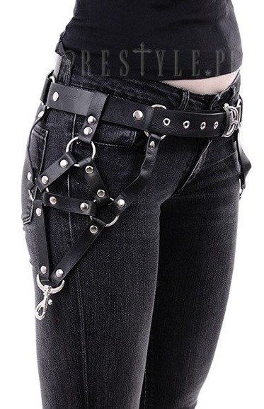 Hips belt gothic accessory, harness, O-rings "TRIANGLE BELT" 