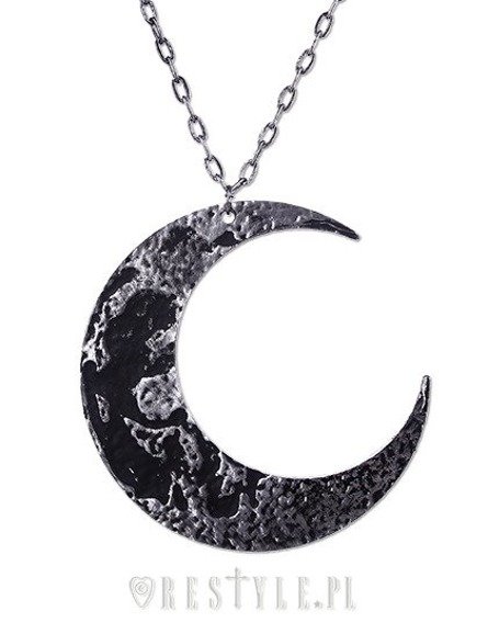 Huge Crescent, occult jewellery, luna "MOON TEXTURED PENDANT"