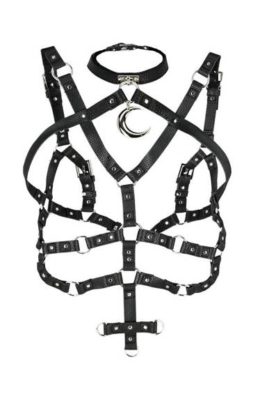 MOON HARNESS gothic body belt with a crescent