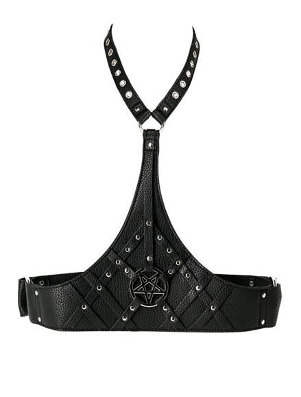 Pentagram Waist Belt with a collar
