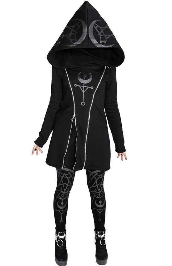 Goth lunar hoodie hotsell