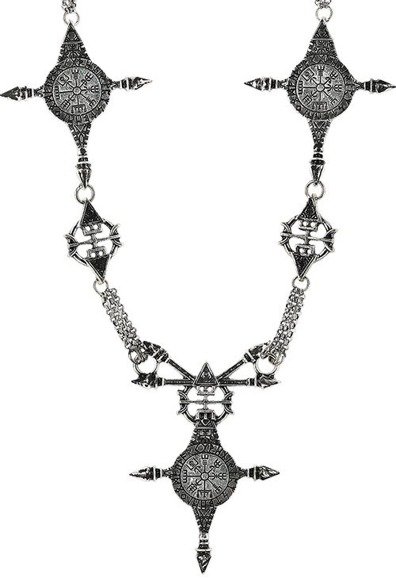 Vegvisir Necklace Silver, Pagan pendant