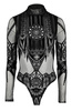 Black gothic INVERTED CATHEDRAL MESH BODYSUIT - Restyle