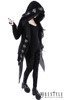 Long, Gothic jacket with oversized hood 