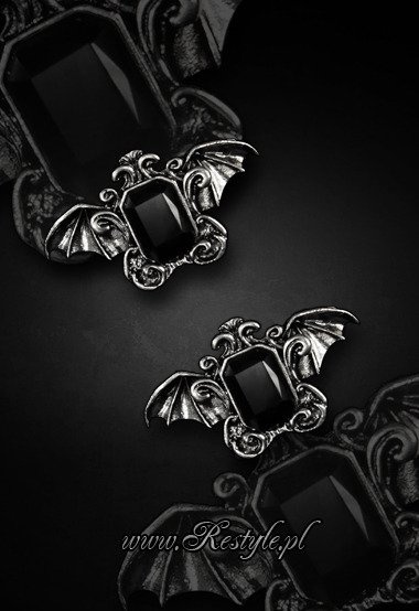 "BABYVAMPS - BLACK" Pair of gothic, bat hairclips