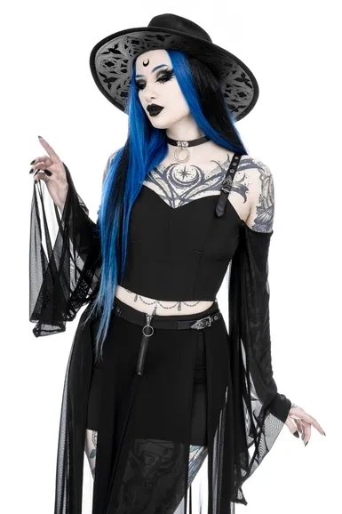 MIDNIGHT VEIL LONG SLEEVE TOP